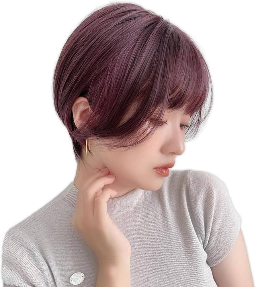Amazon.co.jp: [ブライトララ] ウィッグ ショート フルウィッグ